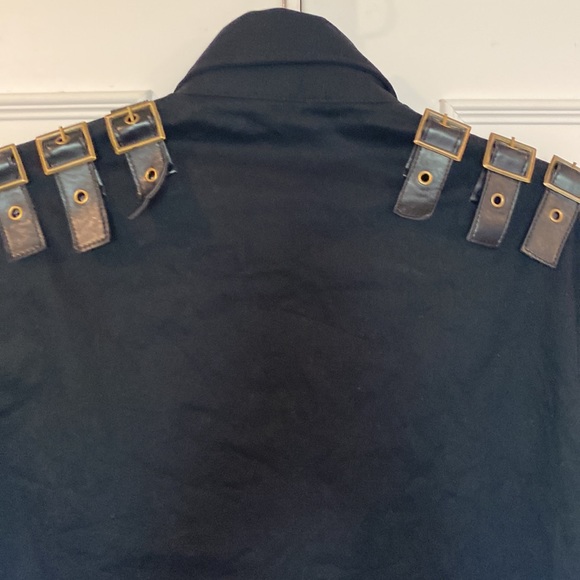 The Dark Attitude Gothic Steampunk Officer Buckle Detail Shirt Size Small NWT - Picture 7 of 12